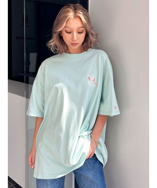 （What it isNt）ART BY MARKGONZALES（ワットイットイズント）の「GYDA×(What it isNt)ART BY MARK GONZALESBIG Tシャツ（Tシャツ/カットソー・レディース・ブラック/オフホワイト/ミント・FREE）」の16枚目の写真