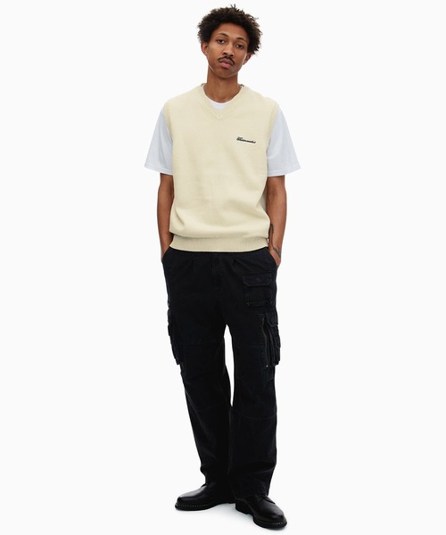 thisisneverthat（ディスイズネバーザット）の「Script Logo Knit Vest（ベスト・メンズ・アイボリー/グレー・S/M/L/XL）」の9枚目の写真