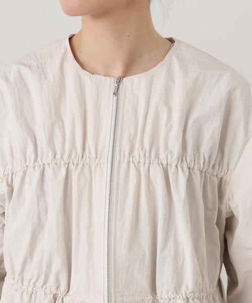 N.（N. Natural Beauty Basic）（エヌエヌナチュラルビューティーベーシック）の「◆ミニリップストップシャーリングブルゾン（ブルゾン・レディース・チャコールグレー/オフホワイト・MEDIUM）」の6枚目の写真