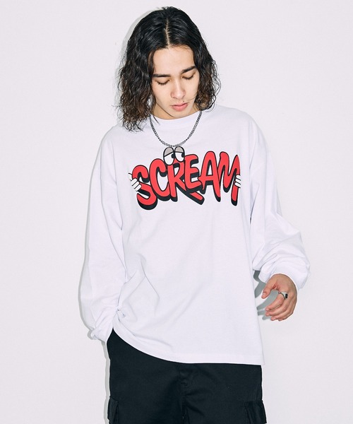 WEGO(ウィゴー)の「WEGO/アクセ付きグラフィックロンT(Tシャツ/カットソー・メンズ・ブラック/ホワイト/ブラック系その他/ホワイト系その他・LARGE/MEDIUM)」の3枚目の写真