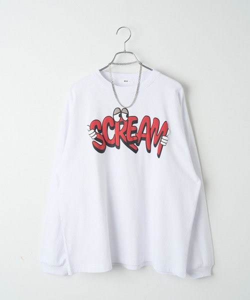 WEGO(ウィゴー)の「WEGO/アクセ付きグラフィックロンT(Tシャツ/カットソー・メンズ・ブラック/ホワイト/ブラック系その他/ホワイト系その他・LARGE/MEDIUM)」の22枚目の写真