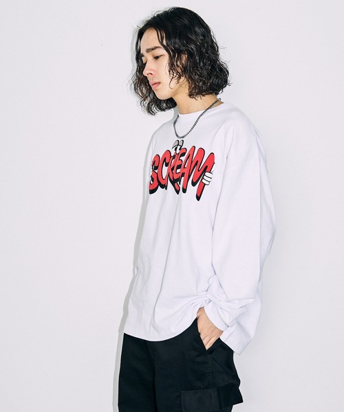 WEGO BOYNEXTDOOR ラグラングラフィックロングTシャツ 靴紐 BOYNEXTDOOR WEGO ボネクド ラグラングラフィックロングTシャツ