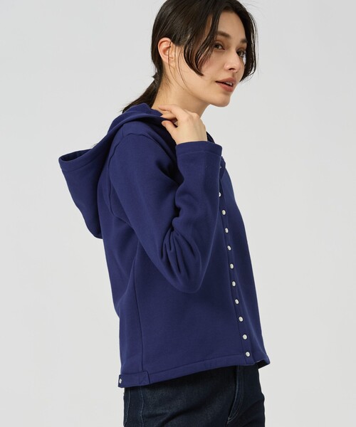 agnes b.(アニエスベー)の「コットン メルトン カーディガンプレッション "Capuche"(カーディガン/ボレロ・レディース・ネイビー・2/1/3)」の5枚目の写真