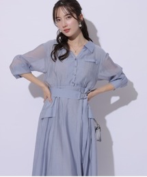 [店舗クリーニング済み美品 ]Apuweiser-riche ワークシャツワンピ Apuweiser-riche 半袖ワークシャツワンピース - メルカリ