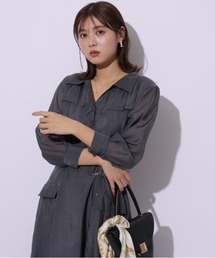 [店舗クリーニング済み美品 ]Apuweiser-riche ワークシャツワンピ Apuweiser-riche（アプワイザーリッシェ）の「ワークシャツ