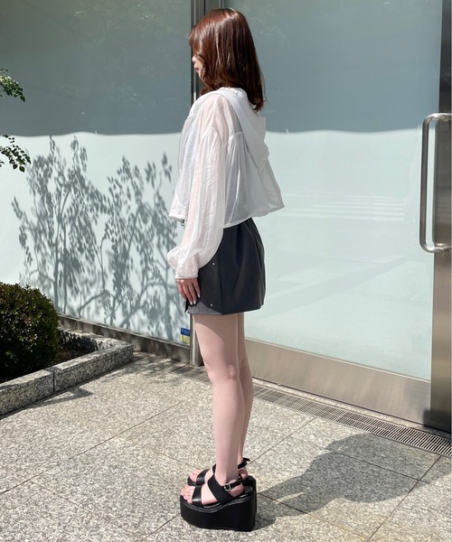 one way（ワンウェイ）の「シャーリングキャミ（タンクトップ・レディース・ピンク/ホワイト/ブラック/グリーン/ブルー/レッド・FREE）」の10枚目の写真