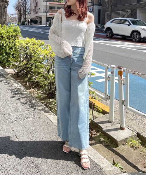 one way（ワンウェイ）の「シャーリングキャミ（タンクトップ・レディース・ピンク/ホワイト/ブラック/グリーン/ブルー/レッド・FREE）」の14枚目の写真