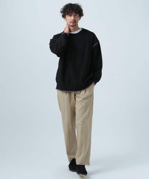 BAYFLOW（ベイフロー）の「ルーズフィットイージーカットパンツ（その他パンツ・メンズ・ベージュ/ブラック・SMALL/LARGE/MEDIUM）」の4枚目の写真