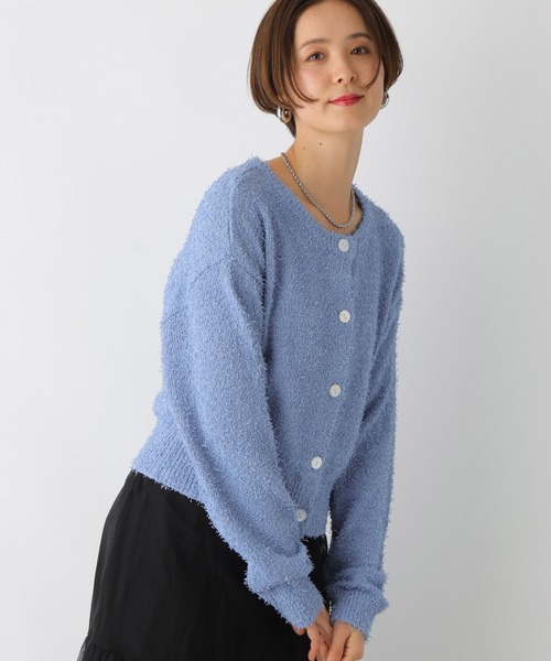 LEPSIM（レプシィム）の「5ゲージカールヤーンカーディガン　107575（カーディガン/ボレロ・レディース・ライトブルー/グリーン/ベージュ系その他・FREE）」の3枚目の写真