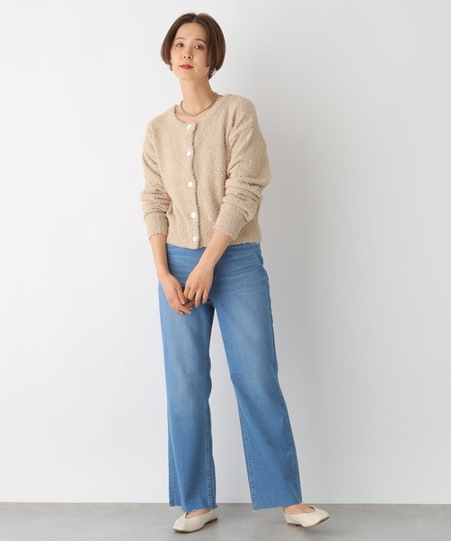 LEPSIM（レプシィム）の「5ゲージカールヤーンカーディガン　107575（カーディガン/ボレロ・レディース・ライトブルー/グリーン/ベージュ系その他・FREE）」の4枚目の写真