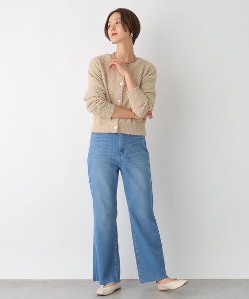 LEPSIM（レプシィム）の「5ゲージカールヤーンカーディガン　107575（カーディガン/ボレロ・レディース・ライトブルー/グリーン/ベージュ系その他・FREE）」の5枚目の写真