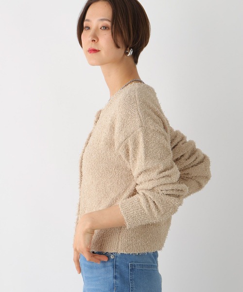 LEPSIM（レプシィム）の「5ゲージカールヤーンカーディガン　107575（カーディガン/ボレロ・レディース・ライトブルー/グリーン/ベージュ系その他・FREE）」の8枚目の写真