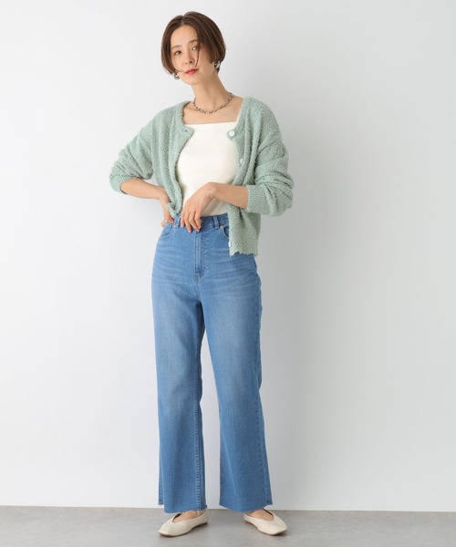 LEPSIM（レプシィム）の「5ゲージカールヤーンカーディガン　107575（カーディガン/ボレロ・レディース・ライトブルー/グリーン/ベージュ系その他・FREE）」の9枚目の写真