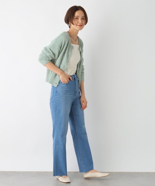 LEPSIM（レプシィム）の「5ゲージカールヤーンカーディガン　107575（カーディガン/ボレロ・レディース・ライトブルー/グリーン/ベージュ系その他・FREE）」の10枚目の写真