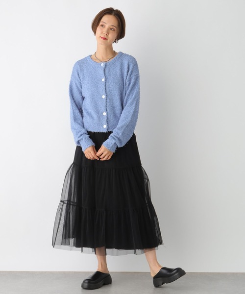 LEPSIM（レプシィム）の「5ゲージカールヤーンカーディガン　107575（カーディガン/ボレロ・レディース・ライトブルー/グリーン/ベージュ系その他・FREE）」の13枚目の写真