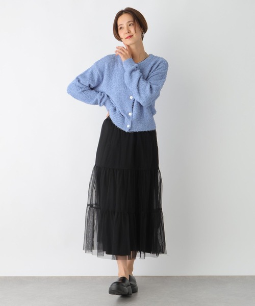 LEPSIM（レプシィム）の「5ゲージカールヤーンカーディガン　107575（カーディガン/ボレロ・レディース・ライトブルー/グリーン/ベージュ系その他・FREE）」の14枚目の写真