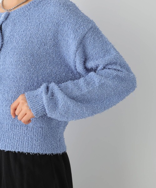 LEPSIM（レプシィム）の「5ゲージカールヤーンカーディガン　107575（カーディガン/ボレロ・レディース・ライトブルー/グリーン/ベージュ系その他・FREE）」の22枚目の写真