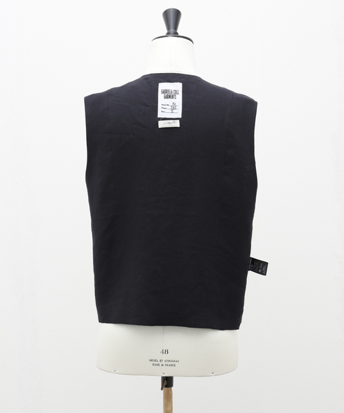 Gabriela Coll Garments(ガブリエラコールガーメンツ)の「【GABRIELA COLL GARMENTS】DOUBLE SOLBIATI FINE LINEN VEST(その他アウター・メンズ・ブラック・4/5)」の13枚目の写真