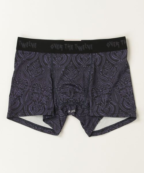 OVER THE TWELVE（オーバーザトゥウェルブ）の「OVER THE TWELVE/オーバー ザ トゥエルヴ/CICLOマイクロファイバー昇華転写"3D QUILT"柄プリントBOXER（ボクサーパンツ・メンズ・ブルー/ブラック・L/M）」の2枚目の写真