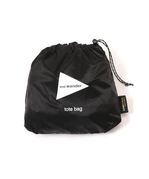 and wander（アンドワンダー）の「and wander/アンドワンダー  sil tote bag  5744975200（トートバッグ・メンズ・チャコールグレー/オフホワイト・FREE）」の10枚目の写真