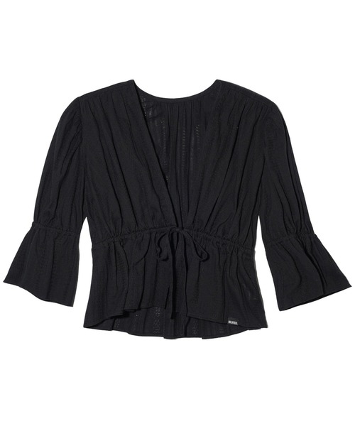 MILKFED.(ミルクフェド)の「GATHERD BLOUSE(シャツ/ブラウス・レディース・ライトブルー/ブラック/ホワイト・ONE SIZE)」の2枚目の写真