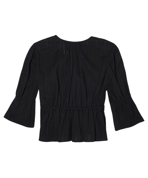 MILKFED.(ミルクフェド)の「GATHERD BLOUSE(シャツ/ブラウス・レディース・ライトブルー/ブラック/ホワイト・ONE SIZE)」の5枚目の写真