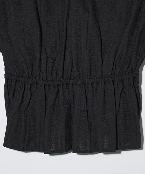 MILKFED.(ミルクフェド)の「GATHERD BLOUSE(シャツ/ブラウス・レディース・ライトブルー/ブラック/ホワイト・ONE SIZE)」の10枚目の写真