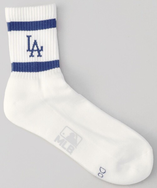 MLB(メジャーリーグベースボール)の「MLB/エムエルビー MLB/メジャーリーグベースボール 別注 クォーターソックス(ソックス/靴下・メンズ・ブルー/グリーン/ネイビー・フリ-)」の3枚目の写真