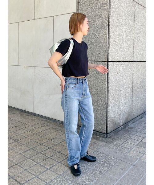 Ungrid(アングリッド)の「フィットショートTee(Tシャツ/カットソー・レディース・ブラック/レッド/オフホワイト・FREE)」の13枚目の写真