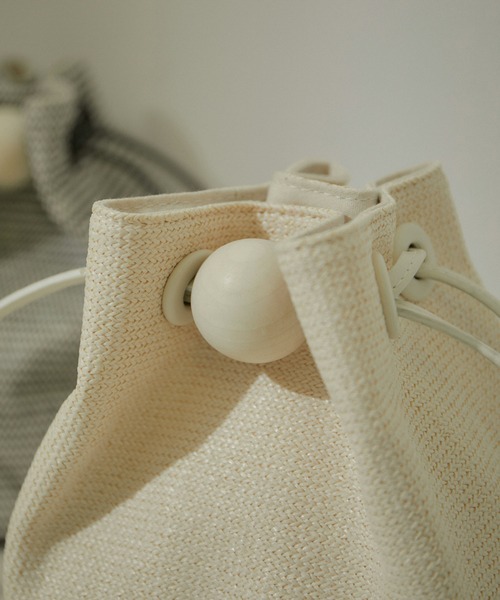 【セール】雑材ミニ巾着バッグ（ショルダーバッグ）｜SALON adam et rope'（サロン アダム エ ロペ）