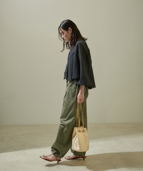 【セール】雑材ミニ巾着バッグ（ショルダーバッグ）｜SALON adam et rope'（サロン アダム エ ロペ）