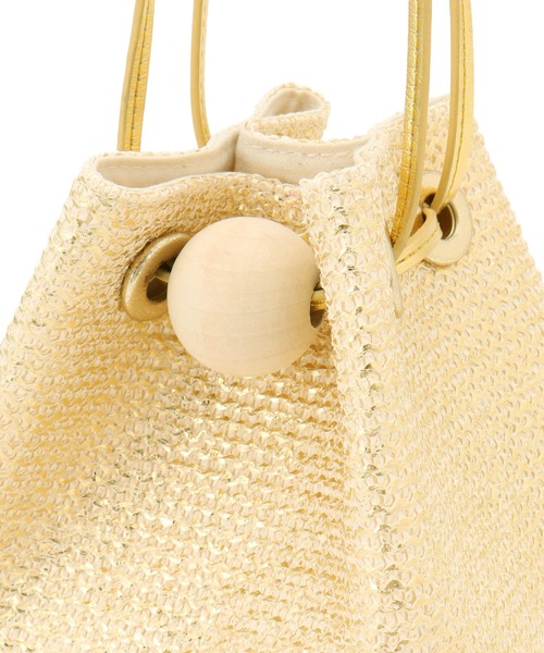 【セール】雑材ミニ巾着バッグ（ショルダーバッグ）｜SALON adam et rope'（サロン アダム エ ロペ）