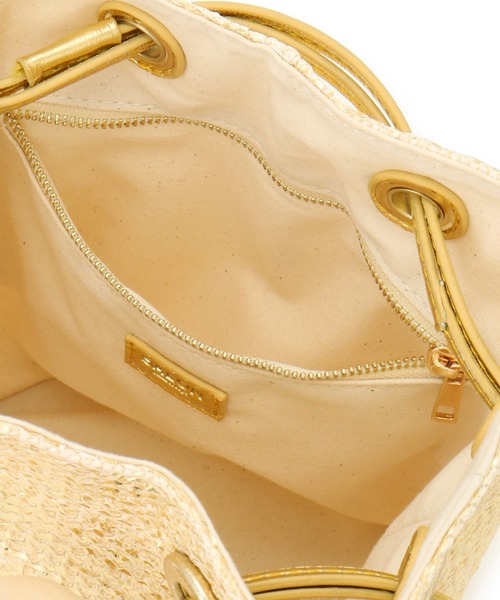 【セール】雑材ミニ巾着バッグ（ショルダーバッグ）｜SALON adam et rope'（サロン アダム エ ロペ）