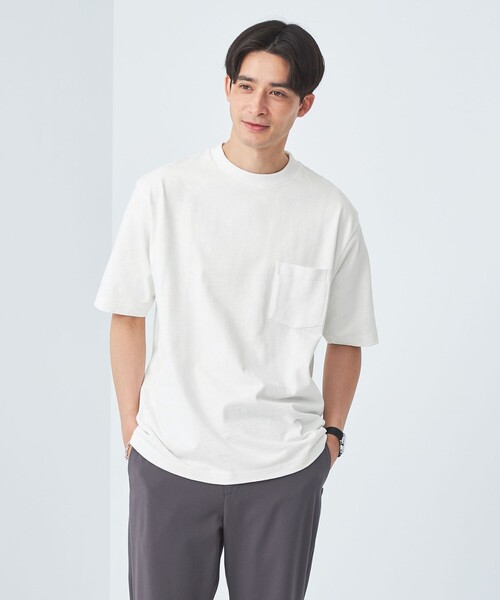 green label relaxing（グリーンレーベルリラクシング）の「ヘビーウェイト クルーネック Tシャツ（Tシャツ/カットソー・メンズ・ピンク/ホワイト/ブラック/ケリー・XL/L/M/S）」の2枚目の写真