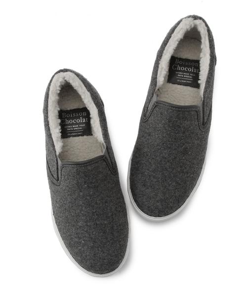 Boisson Chocolat(ボワソンショコラ)の「ボワソンショコラ/B BCウォームスリッポン(スニーカー・レディース・ブラック/ネイビー/グレー・37/36/39/38)」の3枚目の写真