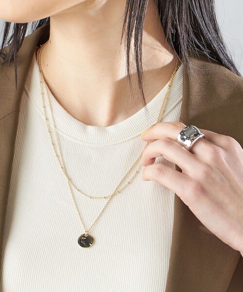 SHIPS(シップス)の「レイヤード コイン ネックレス(ネックレス・レディース・ゴールド/シルバー・ONE SIZE)」の8枚目の写真