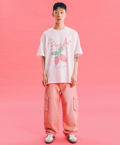 PHYPS（フィジカルエデュケーションデパートメント）の「PHYPS ストロベリー SS（Tシャツ/カットソー・メンズ・ピンク・L/M/S）」の2枚目の写真