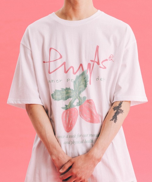 PHYPS（フィジカルエデュケーションデパートメント）の「PHYPS ストロベリー SS（Tシャツ/カットソー・メンズ・ピンク・L/M/S）」の4枚目の写真