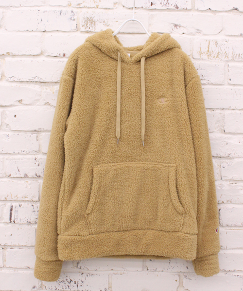 Champion（チャンピオン）の「【Ciaopanic】×【Champion/チャンピオン】　別注シェルパフリースパーカー（パーカー・メンズ・ネイビー/キャメル/ブラック/グレー・LARGE/MEDIUM/SMALL）」の4枚目の写真