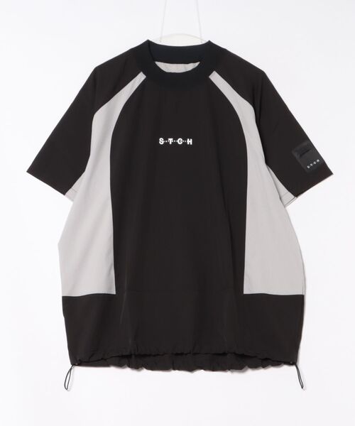 antiqua（アンティカ）の「【STCH】ドロスト付きゲームシャツ（その他トップス・レディース・グレー/ブラック/グリーン/ブルー/ベージュ/ブラック系その他/グレー系その他・ML/LXL）」の2枚目の写真