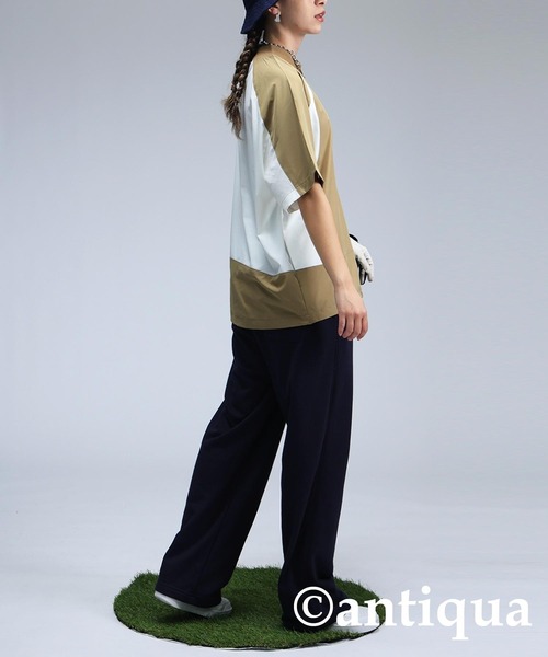 antiqua（アンティカ）の「【STCH】ドロスト付きゲームシャツ（その他トップス・レディース・グレー/ブラック/グリーン/ブルー/ベージュ/ブラック系その他/グレー系その他・ML/LXL）」の22枚目の写真