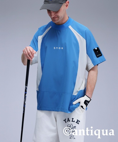 【ANTIQUAGOLF×STCH】UNISEX ゲームシャツ ANTIQUAGOLF×STCH】UNISEX（ユニセックス）mockneck logo T