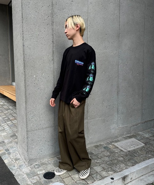 CIAOPANIC プリント長袖トップス ONEサイズ CIAOPANIC TYPY｜【UNISEX】【全12色展開】メッセージプリント