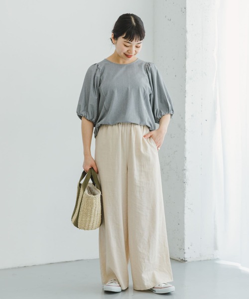 ITEMS URBANRESEARCH(アイテムズ アーバンリサーチ)の「フハクライクソデボリュームプルオーバー(Tシャツ/カットソー・レディース・ブルー/オフホワイト/ネイビー・FREE)」の12枚目の写真