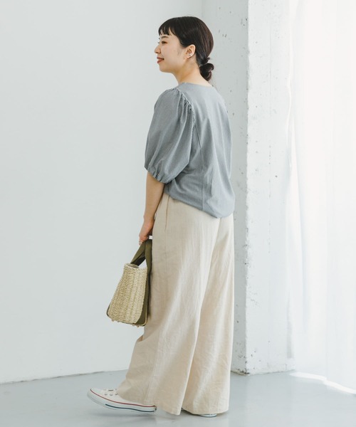 ITEMS URBANRESEARCH(アイテムズ アーバンリサーチ)の「フハクライクソデボリュームプルオーバー(Tシャツ/カットソー・レディース・ブルー/オフホワイト/ネイビー・FREE)」の13枚目の写真