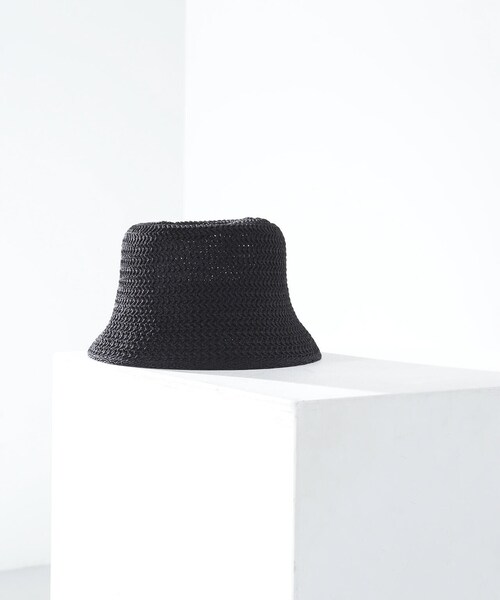 NATURAL BEAUTY BASIC（ナチュラルビューティーベーシック）の「◇サーモクロッシェダウンハット（ハット・レディース・オフホワイト/ブラック・FREE）」の3枚目の写真