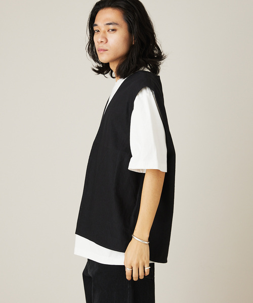 【mact×journal standard】リネンサファリベスト mact×JOURNAL STANDARD】リネンサファリベスト | ジャーナル