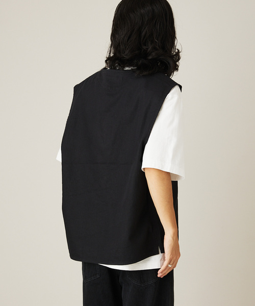 JOURNAL STANDARD（ジャーナルスタンダード）の「リネンヘリンボーン ベスト（ベスト・メンズ・ブラック/アイボリー/キャメル・MEDIUM/LARGE）」の12枚目の写真