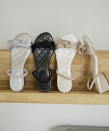 SESTO（セスト）の「サテンリボンローヒールサンダル（サンダル）」