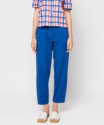 Pleated straight leg trouser